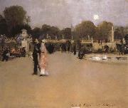 John Singer Sargent The Luxembourg Gardens at Twilight oil painting
